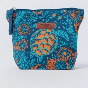 Sand Cloud Reef Turtles Zipper Pouch Deep Ocean‎ New With Tags